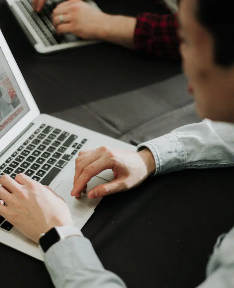Person Working On A Laptop