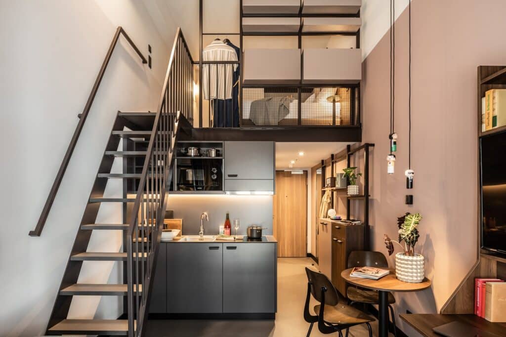 Room With Loft Bedroom