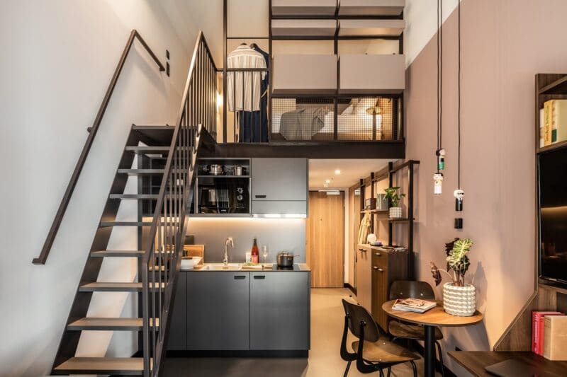 Room With Loft Bedroom